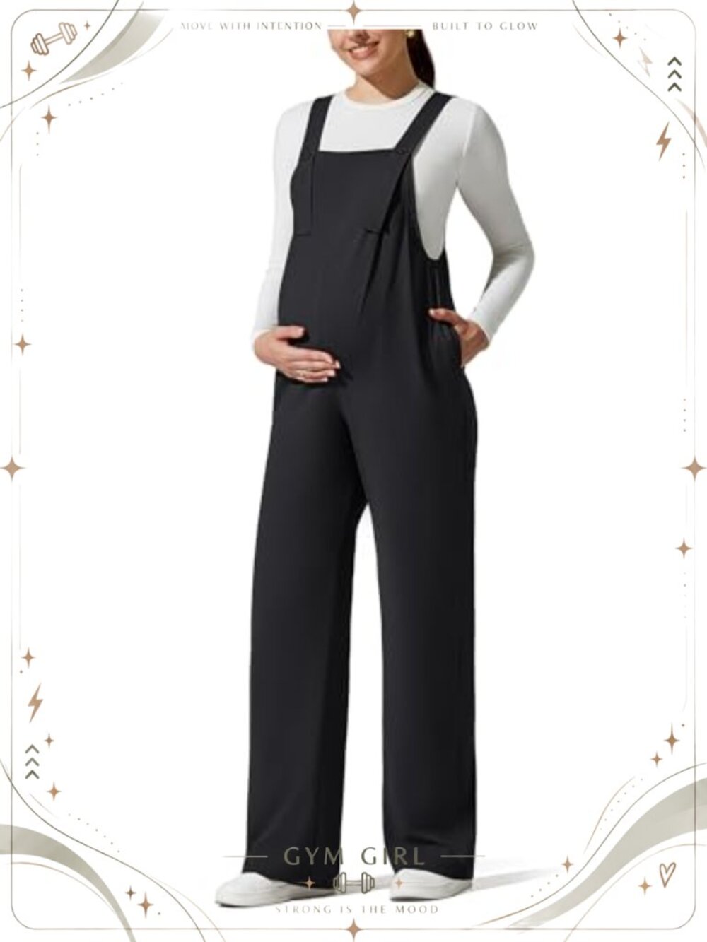 G4Free Maternity Jumpsuit Overalls Sleeveless with Pockets